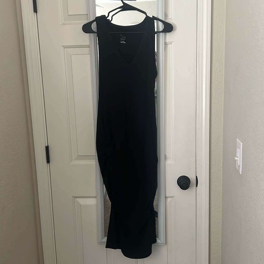 Ribbed Black Dress